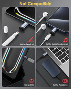 MoKo 4 Pack Lightning Female to USB C Male Adapter, iPhone to USB C Adapter for iPhone 15/16 Pro/16 Pro Max/16 Plus, Galaxy S24, iPad Air/Pro, for Charging/Data Transfer, NOT for Audio/OTG, Gray