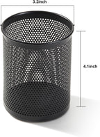 Comix Pen Holder Desk Organizer, Wire Mesh Pencil Cup with Foam Pad and Non-Slip Bottom Office Supplies Desk Accessories for Home Office School, 1 Pack
