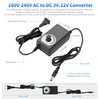 3X 120mm Computer Fan with AC Plug, AC 110V 120V 220V 240V Cabinet Cooling Fan with Speed Controller, Cooling for Windows, Plant Cabinet, Crawl Space, Basement, Laundry Room, Garage, Attic