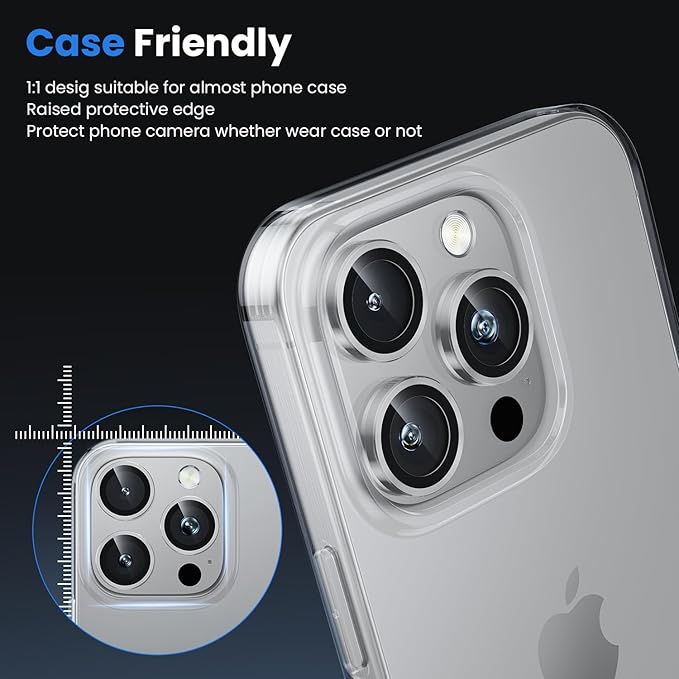 WSKEN for iPhone 16 Pro/iPhone 16 Pro Max Camera Lens Protector - [Original Shooting Model] Shatterproof Ultra HD Tempered Metal Glass Camera Screen Protector Cover Film Accessories