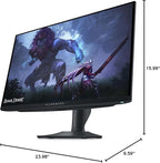 Alienware AW2725DF OLED Gaming Monitor - 26.7-inch Quantom-Dot WQHD (2560x1440) 360Hz 0.03Ms Display, AMD FreeSync Premium Pro, HDMI/DP/USB 3.2 Gen1, Height/Tilt/Swivel/Pivot Adjustability - Black