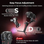 SMALLRIG Handle with Follow Focus for DJI RS 2 / RS 3 Pro/RS 4 / RS 4 Pro Gimbal Stabilizer, Handle with 1/4"-20 locating Holes and a Cold Shoe Mount, Max Load 4.4lb