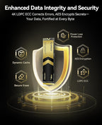 ORICO OG7000 4TB PCIe Gen4 NVMe SSD, Up to 7400MB/s, 8-Channel Controller, Graphene Thermal Solution, Ideal for 4K Video Editing, 3D Rendering, Content Creation, Compatible with PS5 and PC