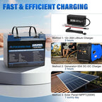 12V 36Ah LiFePO4 Battery, Built in BMS Rechargeable Lithium Battery with Low-Temp Protection, 4000+ Deep Cycles Perfect for Camping, Solar, Boat, Kids Scooters, Power Wheels (2 Packs)