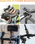 Movmax Super Camera Clamp Mount Compatible with GoPro Max Hero, DJI Osmo 360 Action 5 Pro 4 3, Insta 360 X4 X5, Camera Mount Clamp, Action Camera Accessories for Round Tube E-Bike/Bicycle/Motorcycle.