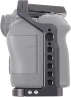 Hersmay EOS R6 II Camera Cage with Top Handle for Canon EOS R6 Mark II Mirrorless Camera Aluminum Alloy Film Movie Making Camera Video Cage with Shoe Mount