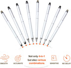 Stylus Pen for Touchscreen - Versatile 4 in 1 High Sensitivity and Precision Tablet Stylus Pen, Universal for iPad,iPhone,Samsung,Android All Capacitive Touch Screens-White