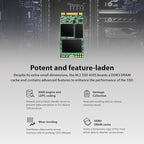 Transcend 256GB M.2 2242 SATA III SSD with Dram Cache, Up to 530MB/s, Compatible w/Ultrabook/Laptop/PC/Desktop, 3D TLC NAND Flash Internal Solid State Drive, LDPC Error Correction, SLC Cache, B+M Key