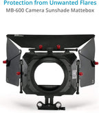 Camera Shoulder Support Rig Kit with Cage & Matte Box for DSLRs Video Camcorder. Adjustable Brackets & Handles. Fits Multiple Lenes Diameter up to 95m. 4x4 Filter Holders. (FC-02)