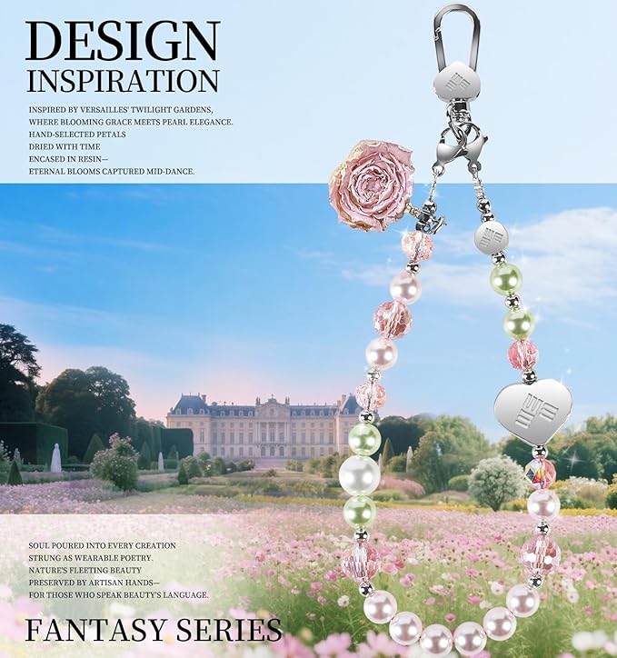 memumi Universal Phone Wrist Strap, Hand wristlet Strap for Women Anti-Theft Secure Lanyard for Smartphones Dried Flowers