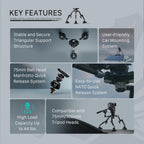 Tilta Hydra Articulating Car Mounting System | Supports 75mm & 100mm Tripod Heads | Heavy Duty | Mount via Manfrotto & Arca | Optional Electronic Suction Cups | Stable & Secure