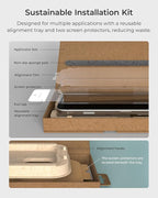 iOttie Terra iPhone 16 Pro Tempered Glass Screen Protector Military Grade 9H Hardness Shatterproof Scratch Resistant, Edge to Edge Protection Easy Bubble Free Install, 2 Pack