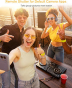 ADZERD Remote Control for TikTok, Page Turner for iPhone/iPad, Bluetooth Camera Video Recording Remote, Scrolling Ring for TIK Tok, Compatible with iOS/Android Phones & Tablets - Purple