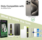 (2-Pack Matte Privacy Anti-Spy Screen Protector for iPhone 16 Pro (6.3-Inch),9H Tempered Glass,Anti-Glare,Full Coverage,Anti-Fingerprint,Auto Dust Removal,Bubble-Free