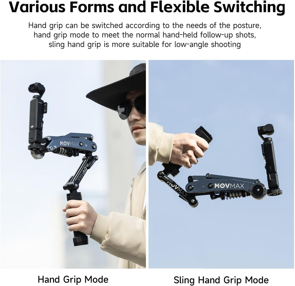MOVMAX Blade Arm Handheld Kit for DJI Pocket 3, Insta 360, and GoPro Hero 12 Action Cameras, Handheld Stabilizer/N2 Arm Technology/Universal Locking Screw