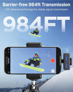 BOYA BOYALINK 3 Wireless Lavalier Microphone for iPhone/Android/Camera/PC/Tablets,AI Noise Cancellation, 48kHz/24Bit Studio Sound,APP Control, 984ft 6h Battery for Vlogging Interview(No Charging Case)