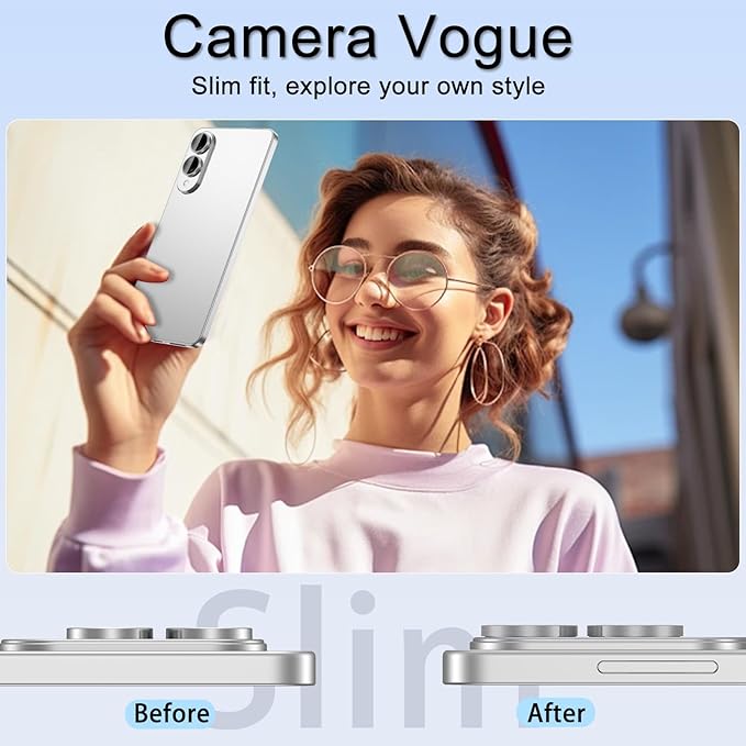 for Samsung Galaxy S25 Edge Camera Lens Protector, Individual Metal Ring Tempered Glass Lens Cover, [Strong Adsorption] Scratch Resistant Ultra-Thin HD Clear Lens Cover, 1 Set-Gray