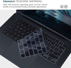 Keyboard Cover for 2025 2024 2023 MacBook Air 15.3 inch M4 M3 M2 Chip A3241 A3114 A2941,Apple MacBook Air 13.6 inch A3240 A3113 A2681 Keyboard Skin Protector
