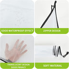 Vuzvuv 22Pcs A3 Size-16.9"x 12" Large Mesh Zipper Pouch with Label Sticker, Plastic Document Mesh Bag for File Board Game School Office Home Travel Storage（43cm30cm）