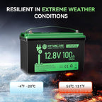 12V 100Ah LiFePO4 Battery BCI Group 31 Lithium Battery, Deep Cycle Battery with 100A BMS, 1280Wh Energy, Up to 15000 Cycles & 10-Year Lifespan for Trailer RV, Marine, Home Energy System