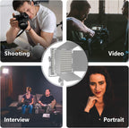 Neewer Professional Metal Bi-Color LED Video Light for Studio, YouTube, Product Photography, Video Shooting, Durable Metal Frame, Dimmable 660 Beads, with U Bracket and Barndoor, 3200-5600K, CRI 96+