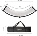 FUDESY Clamshell Light Reflector/Diffuser,67"x24" Curved Photography Lighting Reflector for Photo Video Studio Shooting with Black/Silver/White/Gold Reflectors,Carry Bag