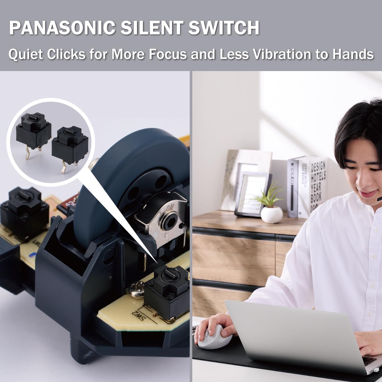 ELECOM Wireless Ergonomic Shape Mouse, 2.4GHz with Mini USB Receiver, Silent Click, Right Hand 2000DPI, 5 Buttons, Optocal Sensor, Compatible with PC, Mac, Laptop, EX-G, Lsize White (M-XGL30DBSKWH)