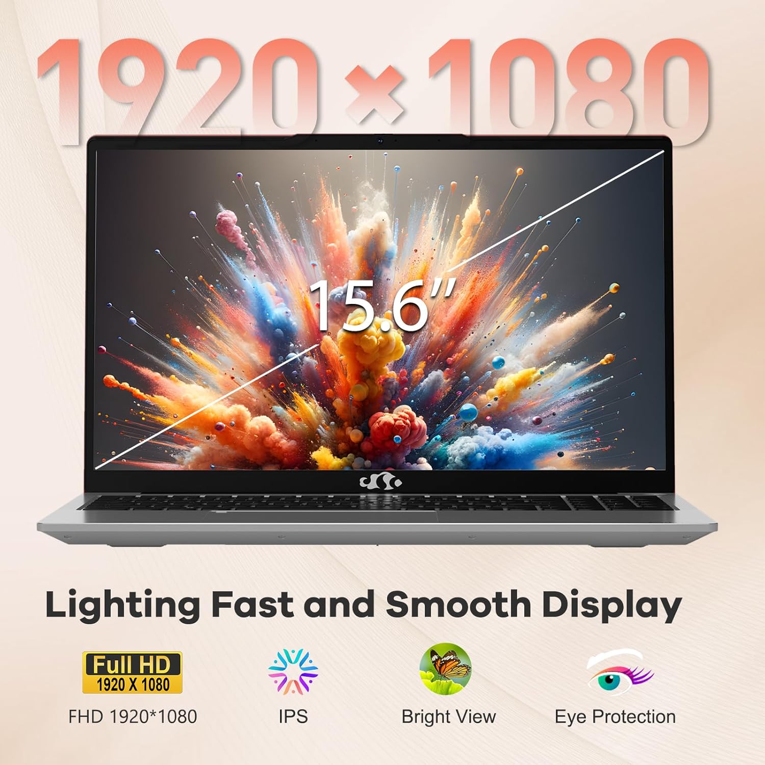 NIMO 15.6" IPS FHD-Gaming-Laptop, 6 Cores AMD Ryzen 5 6600H 32GB DDR5 RAM 1TB SSD (Beat i7-1165G7 up to 4.5GHz) 660M 6nm GPU-Computer with 100W Type-C Backlit Keyboard, Fingerprint