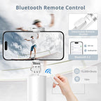 ATUMTEK 63" Phone Tripod, Extendable Selfie Stick Tripod with Bluetooth Remote, All-in-One Aluminum with Cold Shoe Mount for GoPro, 4"-7" iPhone and Android Smartphones, White