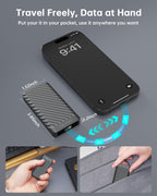 1TB Portable SSD, Up to 2000MB/s, USB 3.2 Gen 2x2 External Solid State Drive, Dual USB-C&A, Compatible with iPhone 15/16/17, Android, Mac, Laptops, Tablets, Smart TVs, Cameras, Game Consoles