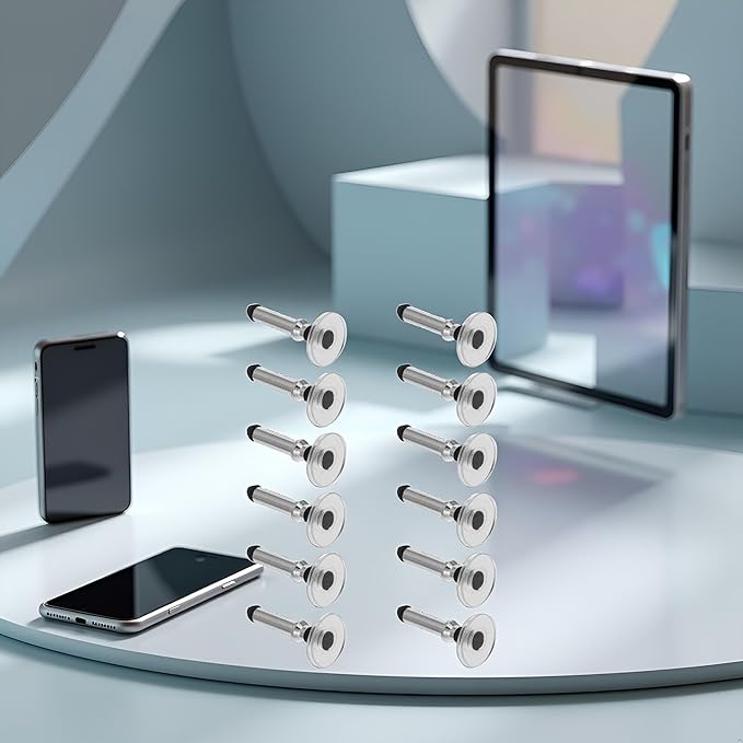 12 Pcs Silver Universal Stylus Replacement Disc Tips Round Shape Replaceable Stylus Pen for Touch Screen Stylus Pen Disc Tips,Stylus Pens, Cell Phones Accessories