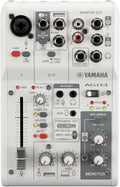 Yamaha AG03MK2 White 6-Channel Live Streaming Loopback Mixer/USB Interface with Steinberg Software Suite