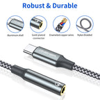 USB Type C to 3.5mm Headphone Jack Adapter, (2-Pack) USB C to Aux Female Audio Dongle Cable Cord Compatible with iPhone 16/15 Pro/15 Plus/15 Pro Max,iPad Pro,MacBook, Samsung Galaxy S24 S23 S22