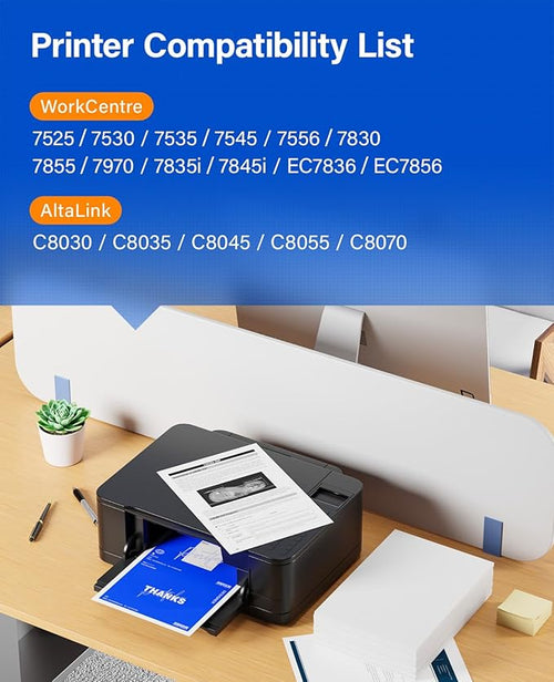 013R00662 Drum Unit Set 4-Pack Black Cyan Magenta Yellow Replacement for Xerox Workcentre 7525 7530 7535 7545 7556 7830 7855 7970 7835i 7845i AltaLink C8030 C8035 C8045 C8055 C8070 Printer Image-Drum