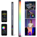 NEEWER TL60 RGB Tube Light, 20W Full Color RGBWW LED Video Lighting Wand Stick for Studio Photography Recording Streaming, APP/2.4G/DMX Control, 7 Pixel Effects 18 Scenes, 2500-10000K CRI97+ TLCI98+
