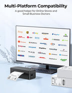 SVANTTO Y42BT Bluetooth Thermal Label Printer, 4x6 Shipping Label Printer for Small Business, Compatible with iOS, Android, Windows, Mac, Amazon, Ebay, Shopify, USPS, UPS, Etsy, Black