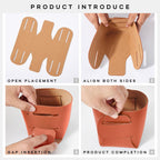 HOMIEAZICOZI 2-Pack Cork Leather Desk Accessories Storage - Pencil Pen Holder - Makeup Brush Holder Organizer - Stylish Addition to Home Decor (Orange)