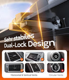 TORRAS [Ultra-Durable Cell Phone Holder for Car, Universal Mount Dashboard Windshield Vent Compatible with iPhone 16 15 14 13 12 Pro Max, Samsung Galaxy S23+ Ultra S10 Note Plus