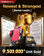 VANMASS Car Phone Holder Mount 2025 Upgraded [Patent Steel-Hook] Car Vent Phone Mount Clip Military-Grade Shockproof Cell Phone Car Mount Handsfree Truck Stand Vent Cradle for iPhone 16 Android,Red