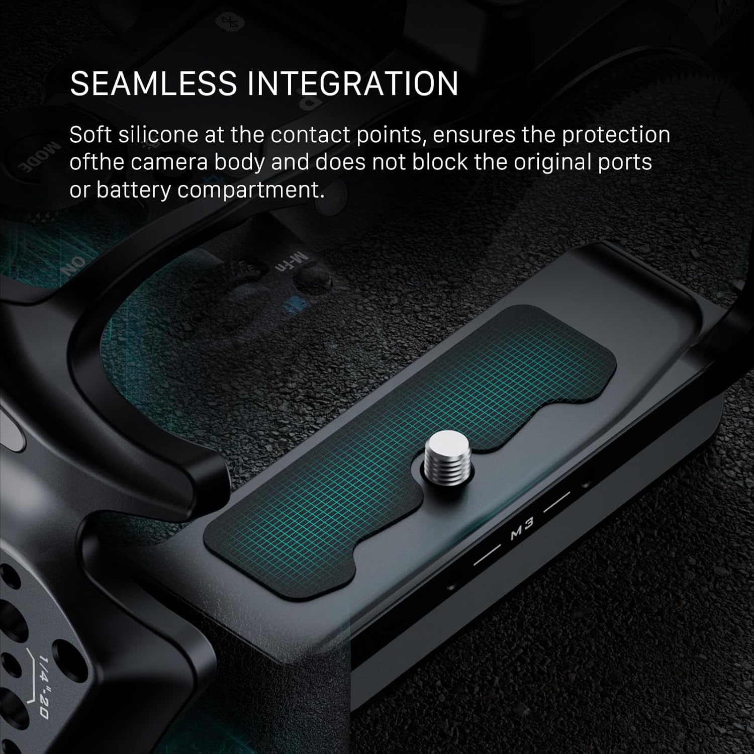 Tilta Half Camera Cage Compatible with Canon R5 Mark II - Black | Mount Accessories w/Cold Shoe, 1/4"-20 and 3/8"-16 | Securely Attaches to Camera | Silicone Padding and Lightweight