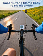 Movmax Super Camera Clamp Mount Compatible with GoPro Max Hero, DJI Osmo 360 Action 5 Pro 4 3, Insta 360 X4 X5, Camera Mount Clamp, Action Camera Accessories for Round Tube E-Bike/Bicycle/Motorcycle.