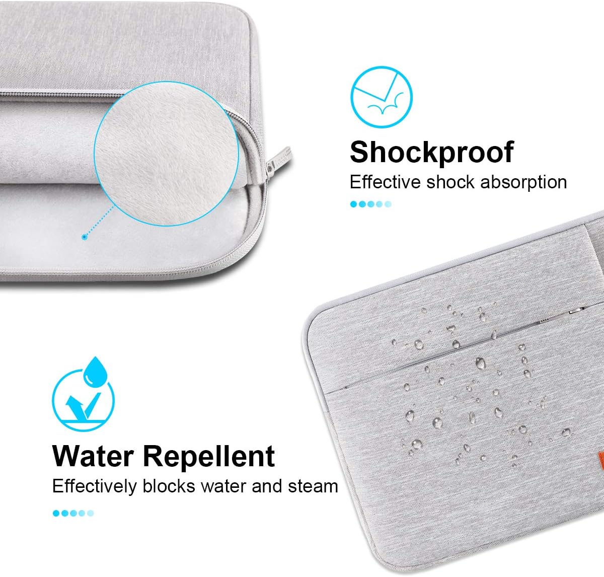 Lacdo 16 Inch Laptop Sleeve Case for 16 Inch HP Lenovo ASUS Acer Dell Laptop/HP Pavilion Envy 16 / Lenovo ThinkPad IdeaPad 16 / Acer Swift 16 / ASUS Vivobook 16 / Dell Inspiron 16 Computer Bag, Gray