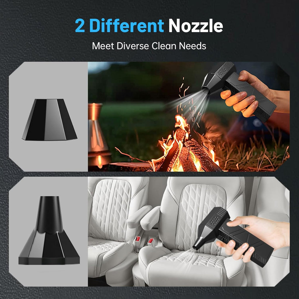 Compressed Air Duster, 130000RPM Super Power Cordless Air Duster Replace Compressed air can Gear Adjustable Mini Blower Dust Blower for Computer Keyboard House Outdoor and Car