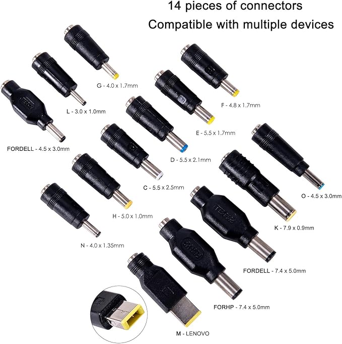 Krisdonia Portable Laptop Charger 32000mAh 100W PD Power Bank, External Battery Pack with 1 USB-C PD3.0 Port, 2 DC Ports, 2 USB QC3.0 Ports for Laptops, Tablets, Smartphones and Other Devices