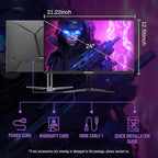 SANSUI 24 Inch Gaming Monitor 180Hz, Computer Monitor with Speakers 1*DP 2*HDMI Ports, FHD 1080P 110% sRGB VESA Support Eye Cares (One HDMI Cable Included ES-G24F4S)