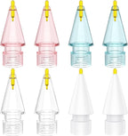 8 Pack Fine Point Replacement Tips Compatible with Apple Pencil 2nd Generation, Apple Pencil 1st Generation, Apple Pencil USB-C & Apple Pencil Pro Colorful iPencil Nibs (Pink+Blue+ Clear +White)