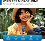 Gemini Box-Style Bluetooth Party Speaker with LED Lights, 6.5” Woofer, Wireless Mic, Deep Bass, TWS Stereo Pairing, USB/SD/FM/Aux, 10-Hour Battery Play Time, 100W Loud Sound for Home & Karaoke