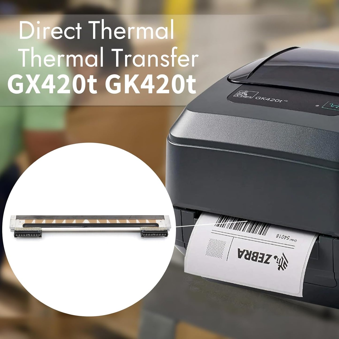 105934-038 New Printhead for Zebra GX420T GK420T Thermal Desktop Printer 203dpi Genuine