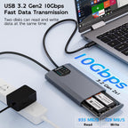 MAIWO Dual-Bay M.2 SSD Enclosure Cloner for NVMe & SATA, USB3.2 GEN2X2 10Gbps M.2 Offline Duplicator Supports SATA to NVMe and NVMe to SATA, Dual M.2 Enclosure for SSDs Sizes 2230/2242/2260/2280