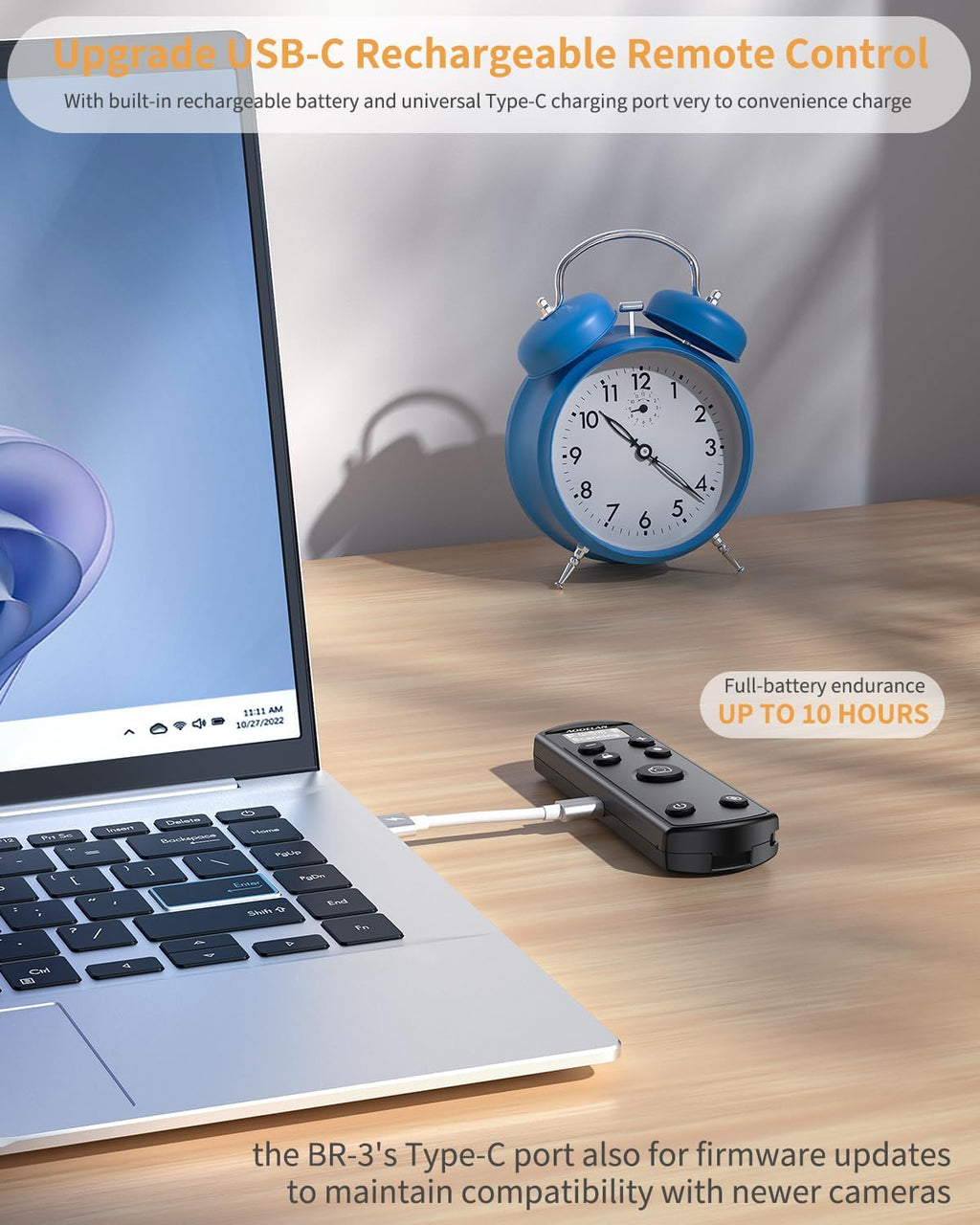 Compatible with Fujifilm Camera Wireless Remote Control - Aodelan Rechargeable Shutter Release with OLED Screen for X-H2,X-H2S,X-T4,X-T5,X-T3,X-S20,X-S10,X-T50,X-T30 II,X-T30,X-M5,X100VI,X-E5,X Half